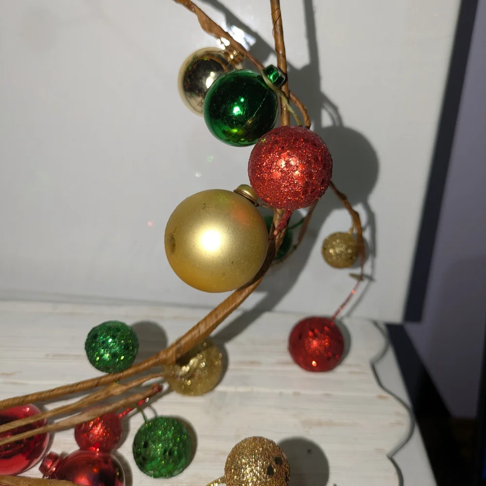 Holiday Ornament Garland - Red, Green, Gold